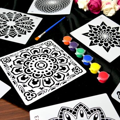 Obrazek z Szablony do malowania mandali 10 szt.