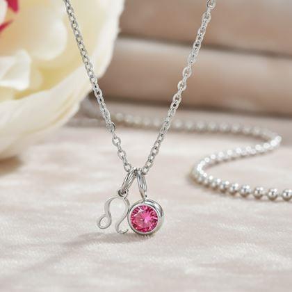 Obrazek z Łańcuszek z zawieszką znaku zodiaku - Lew