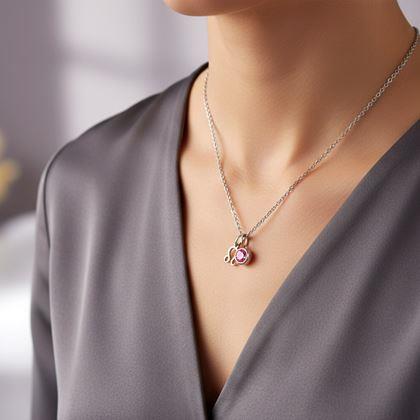 Obrazek z Łańcuszek z zawieszką znaku zodiaku - Lew