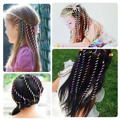 Obrazek z Ozdoby do włosów - spirale z koralikami 6 szt.