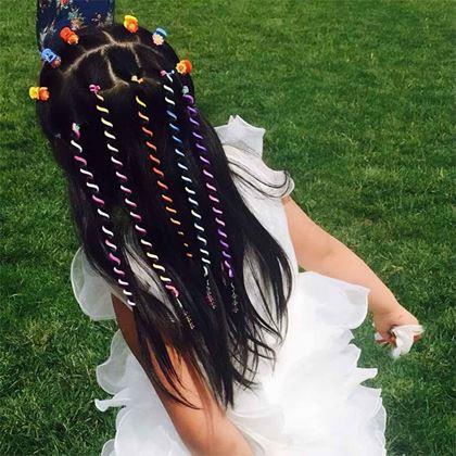 Obrazek z Ozdoby do włosów - spirale z koralikami 6 szt.