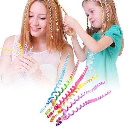 Obrazek z Ozdoby do włosów - spirale z koralikami 6 szt.