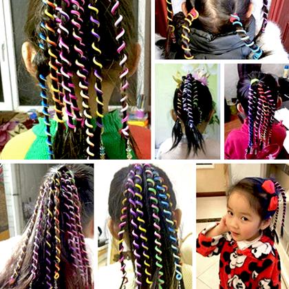 Obrazek z Ozdoby do włosów - spirale z koralikami 6 szt.