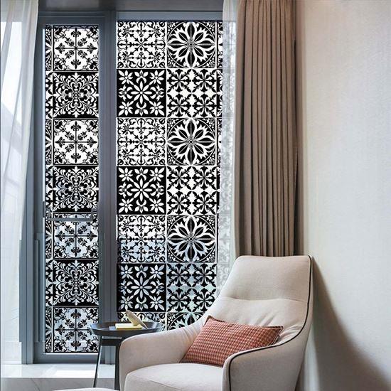 Obrazek z Dekoracyjna folia na okno - vintage mozaika