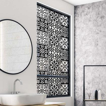 Obrazek z Dekoracyjna folia na okno - vintage mozaika