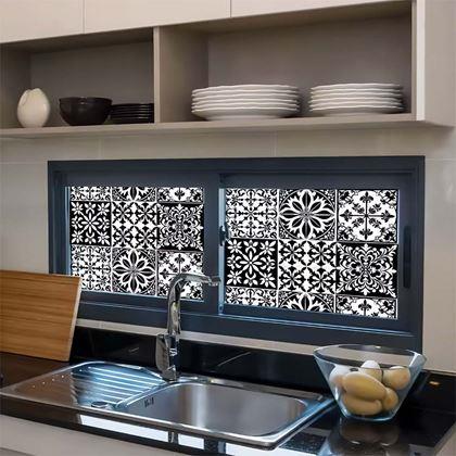 Obrazek z Dekoracyjna folia na okno - vintage mozaika