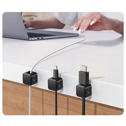 Obrazek z Magnetyczne samoprzylepne uchwyty na kable, 6 szt.