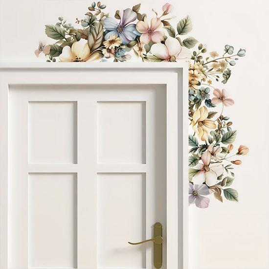 Obrazek z Naklejka ścienna z kwiatami