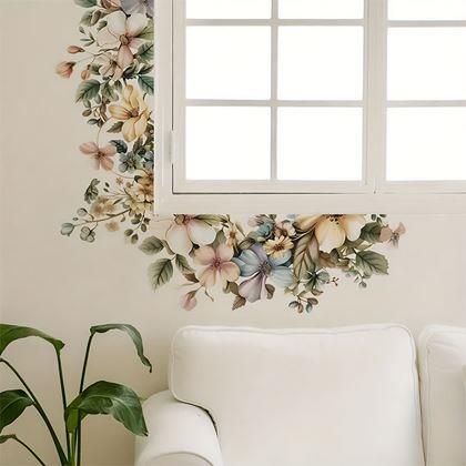 Obrazek z Naklejka ścienna z kwiatami