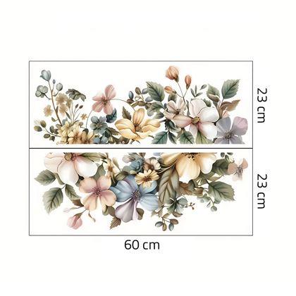 Obrazek z Naklejka ścienna z kwiatami