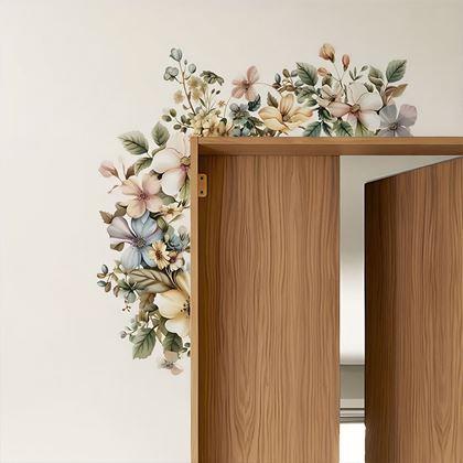 Obrazek z Naklejka ścienna z kwiatami