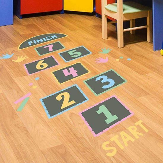 Obrazek z Naklejki podłogowe - klasy do skakania