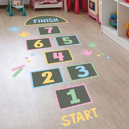 Obrazek z Naklejki podłogowe - klasy do skakania