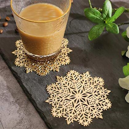 Obrazek z Podkładka w kształcie płatka śniegu  -  złota