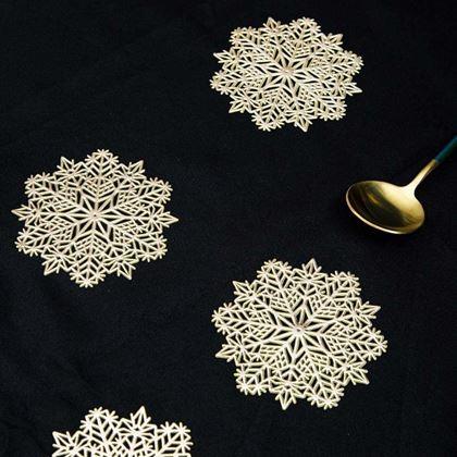 Obrazek z Podkładka w kształcie płatka śniegu  -  złota