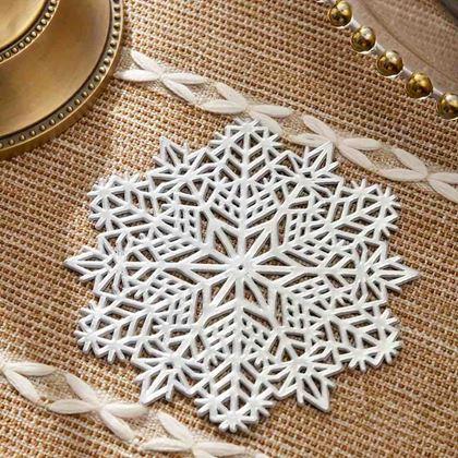 Obrazek z Podkładka w kształcie płatka śniegu  -  srebrna