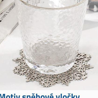 Obrazek z Podkładka w kształcie płatka śniegu  -  srebrna
