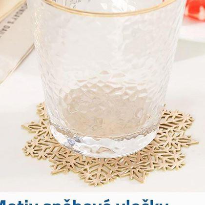 Obrazek z Podkładka w kształcie płatka śniegu  -  złota