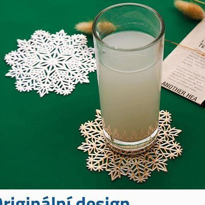 Obrazek z Podkładka w kształcie płatka śniegu  -  srebrna