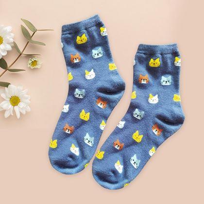 Obrazek z Skarpetki z kotkami - szare