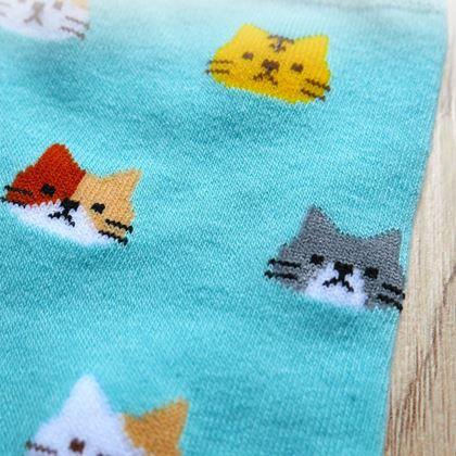 Obrazek z Skarpetki z kotkami - niebieskie