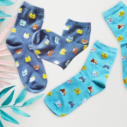 Obrazek z Skarpetki z kotkami - szare