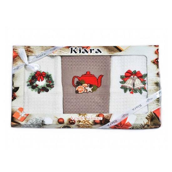 Obrazek z Zestaw świątecznych ściereczek kuchennych 3 szt.