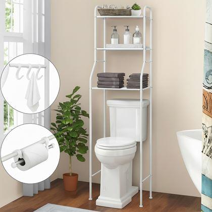 Obrazek z Regał półkowy nad toaletę - biały