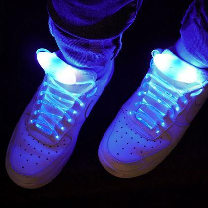 Obrazek z Świecące sznurowadła LED  -  niebieskie