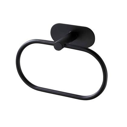 Obrazek z Samoprzylepny uchwyt na ręczniki okrągły - czarny