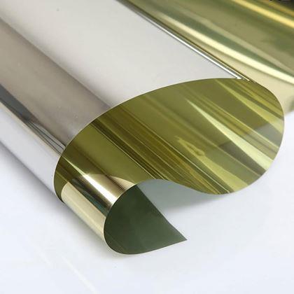 Obrazek z Folia lustrzana na okna 200 cm  - złota