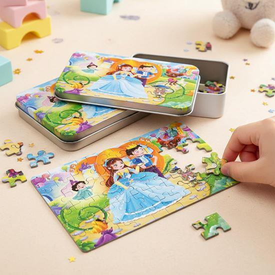 Obrazek z Puzzle dla dzieci w blaszanym pudełku  -  królestwo