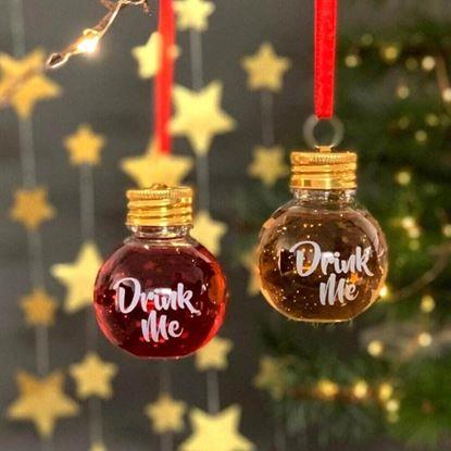 Obraz Ozdoby choinkowe 6szt. - DRINK ME