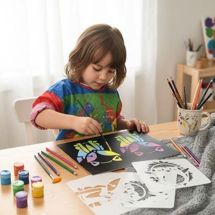 Obrazek z Szablony zwierzątek do malowania 13x13 cm 12 szt