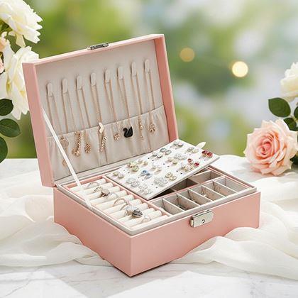 Obrazek z Szkatułka na biżuterię maxi  -  różowa