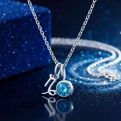 Obrazek z Łańcuszek z zawieszką znaku zodiaku - Koziorożec