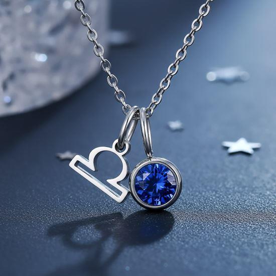 Obrazek z Łańcuszek z zawieszką znaku zodiaku - Wagi