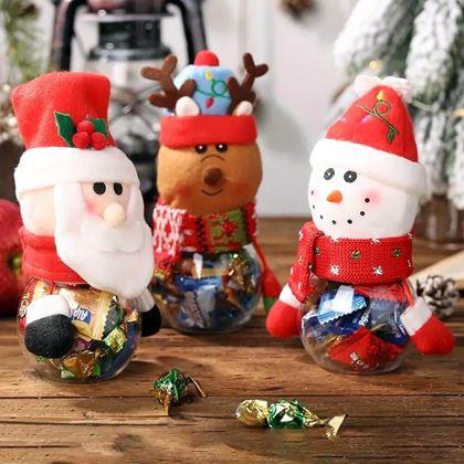 Obrazek z Świąteczna puszka na słodycze -  bałwanek