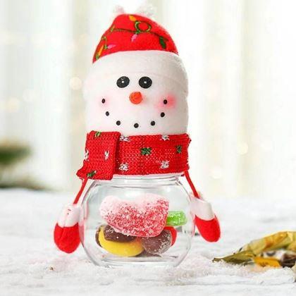 Obrazek z Świąteczna puszka na słodycze -  bałwanek