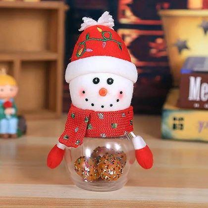 Obrazek z Świąteczna puszka na słodycze -  bałwanek