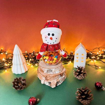 Obrazek z Świąteczna puszka na słodycze -  bałwanek