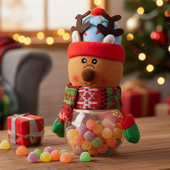 Obrazek z Świąteczna puszka na słodycze -  renifer
