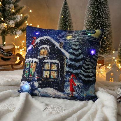 Obraz Świąteczna świecąca poszewka na poduszkę 