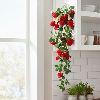 Obrazek z Sztuczna zwisająca roślina 90 cm -  czerwony