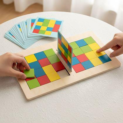 Obrazek z Drewniana gra tangram dla dwóch osób