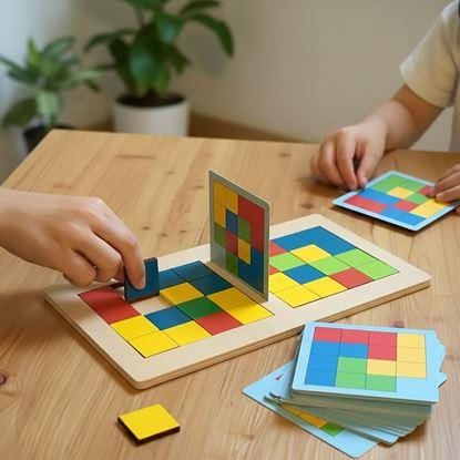 Obraz Drewniana gra tangram dla dwóch osób