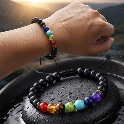 Obraz Mineralna bransoletka siedem czakr