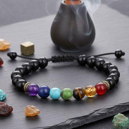 Obrazek z Mineralna bransoletka siedem czakr