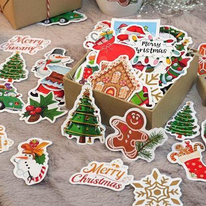 Obrazek z Dekoracyjne naklejki świąteczne 50 szt.