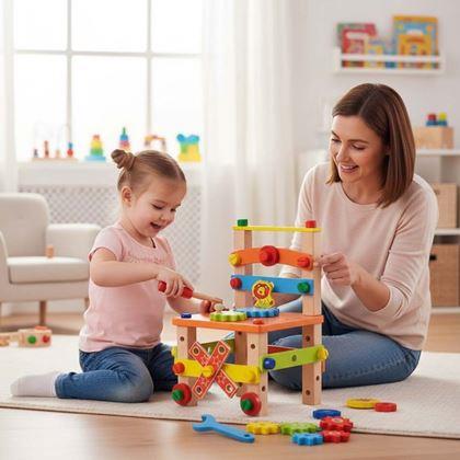 Obrazek z Drewniane krzesełko edukacyjne